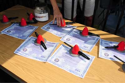 "Young Eagle" certificates await the fliers