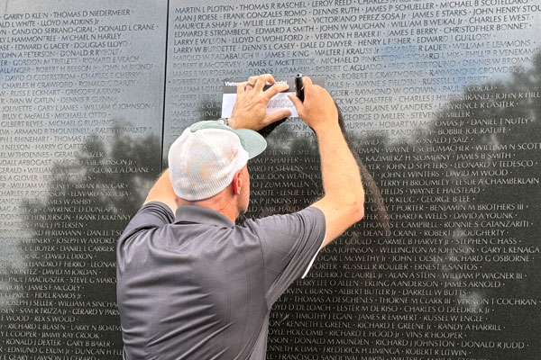 Closeup Vietnam Memorial Wall Closeup Vietnam Memorial Wall