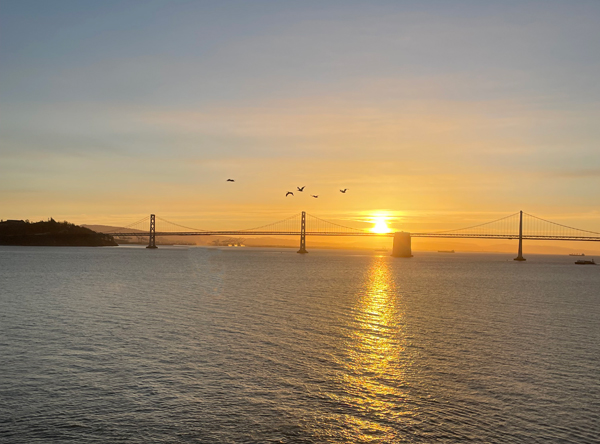 San Francisco Bay Bridge at Sunrise November 7, 2021